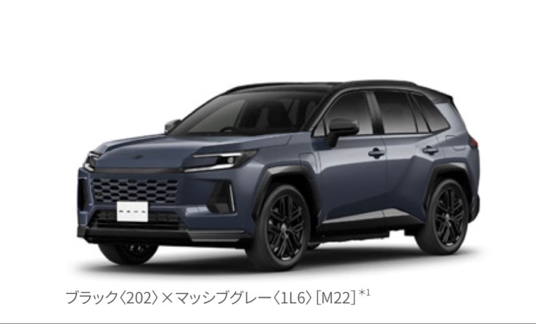 トヨタ新型RAV4 ミニカーカラーサンプル ブラック✕マッシブグレー 【非売品】