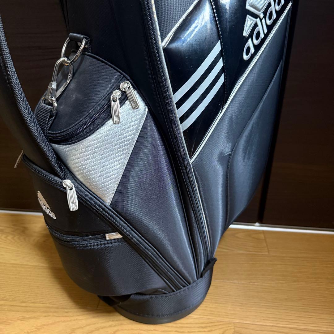 【タグ付き】adidas キャディバッグ ゴルフバッグ ブラック