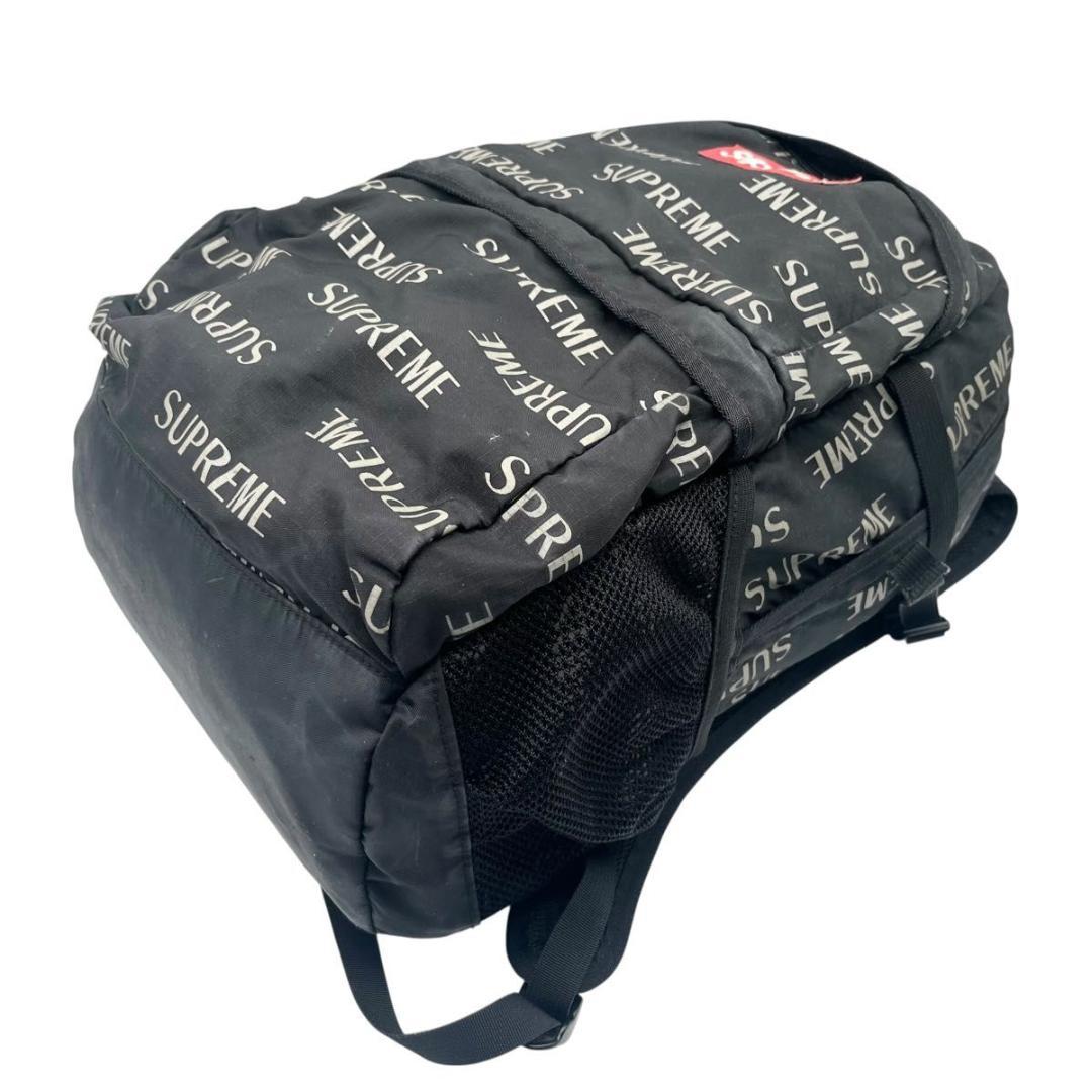 Supreme シュプリーム 総柄 ロゴ バックパック リュック ブラック 70