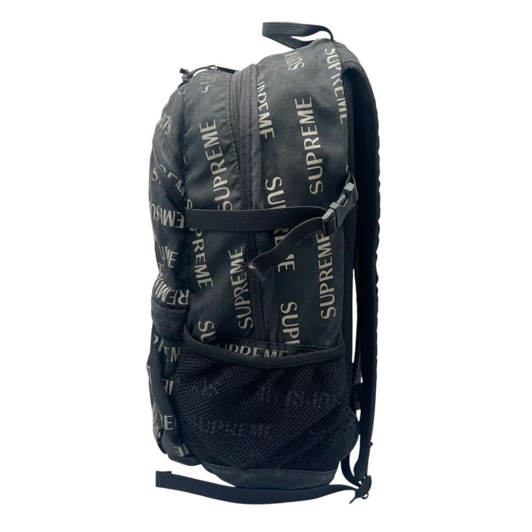 Supreme シュプリーム 総柄 ロゴ バックパック リュック ブラック 70