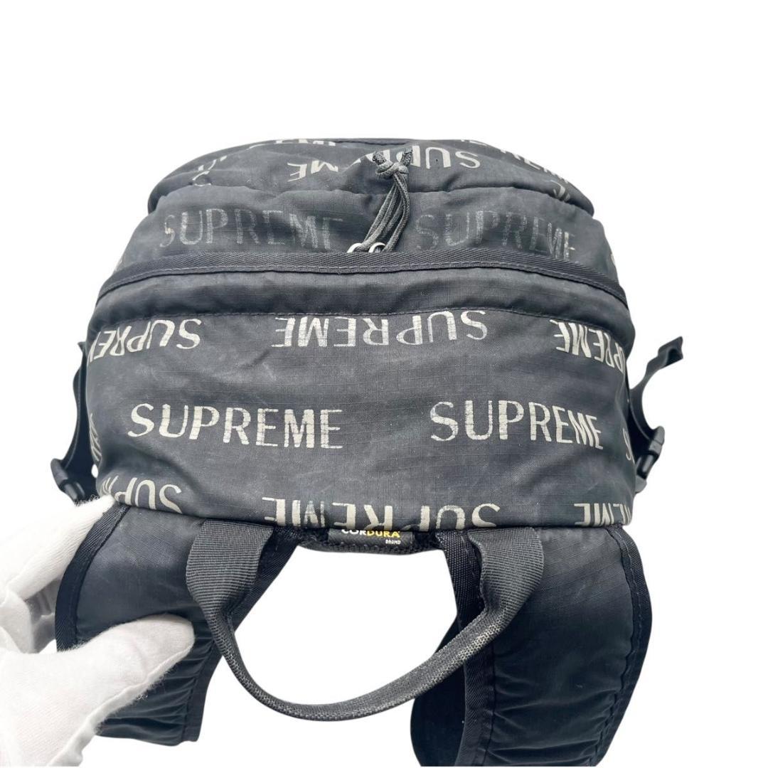 Supreme シュプリーム 総柄 ロゴ バックパック リュック ブラック 70