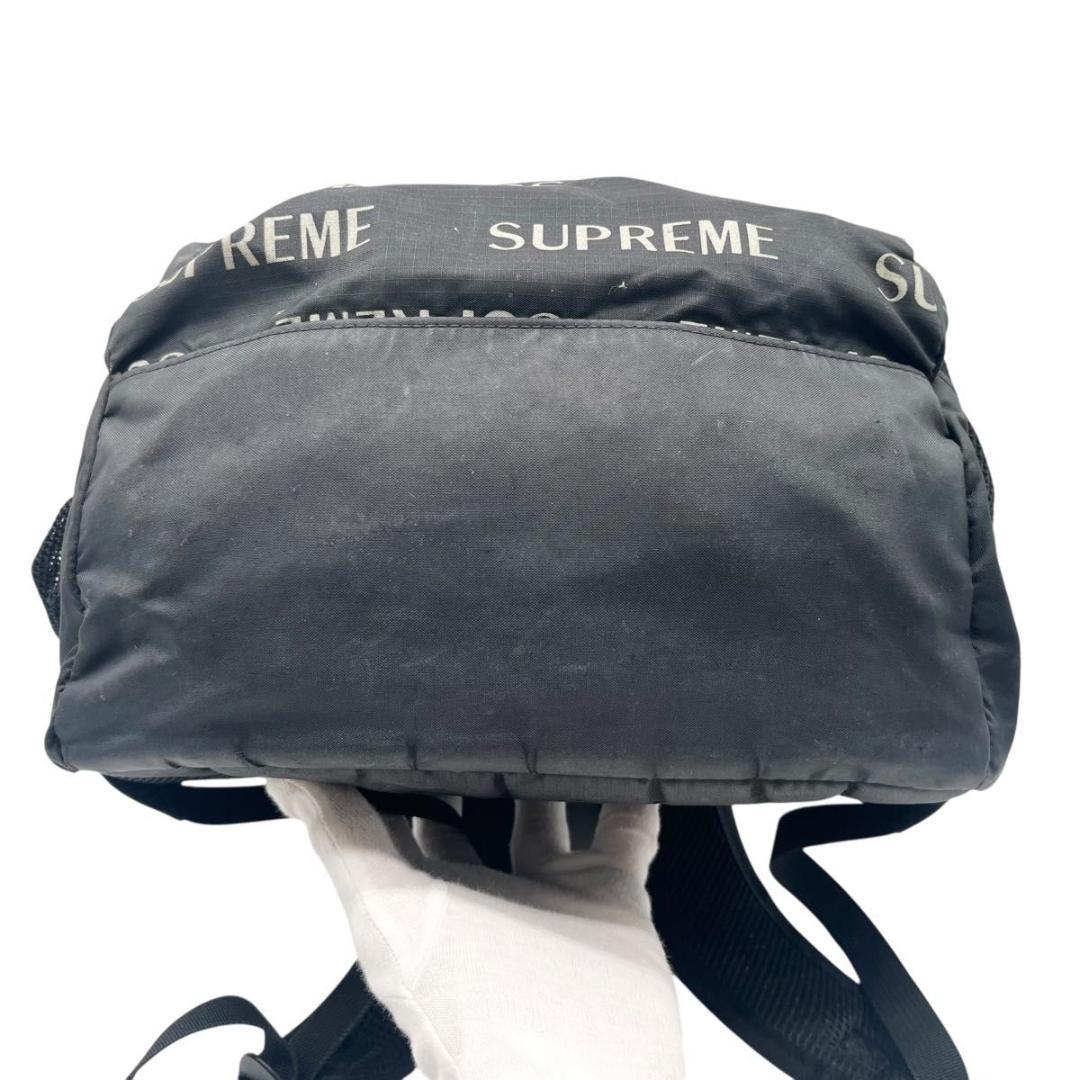Supreme シュプリーム 総柄 ロゴ バックパック リュック ブラック 70