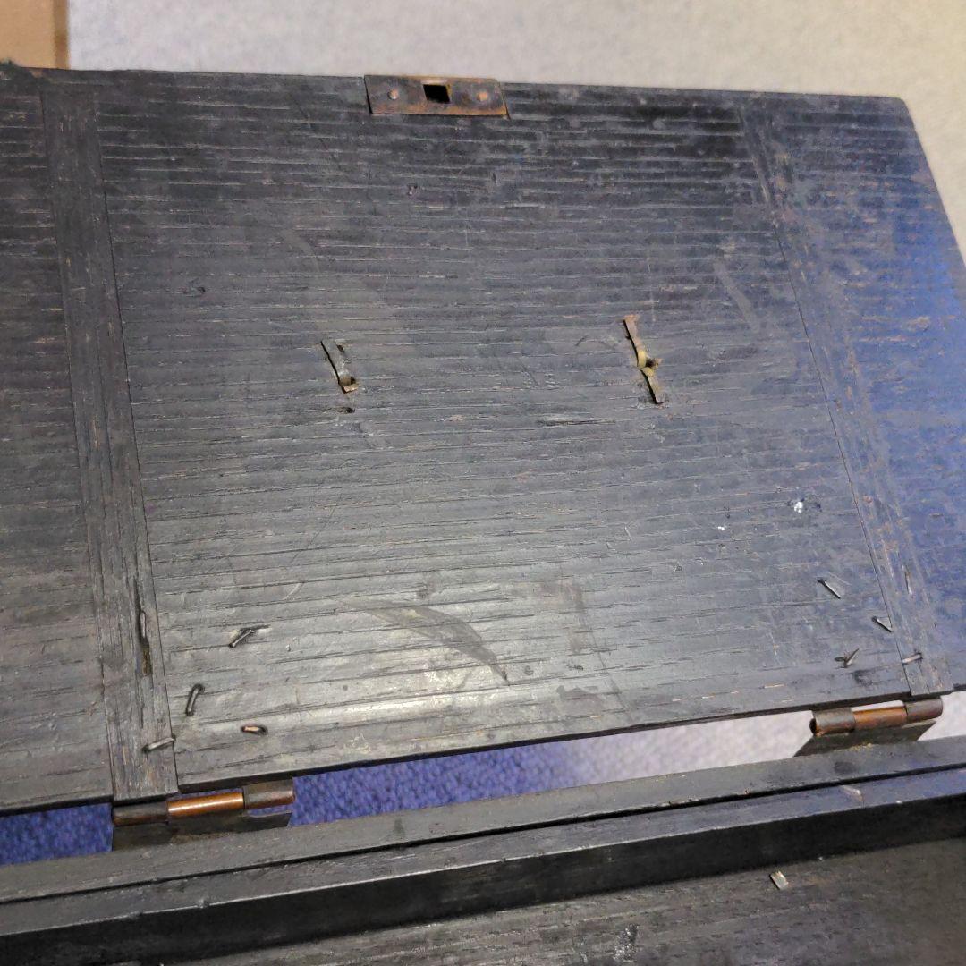 ヴィンテージ　小物引き出し　骨董品　書道箱　民芸品　( ꈍᴗꈍ)