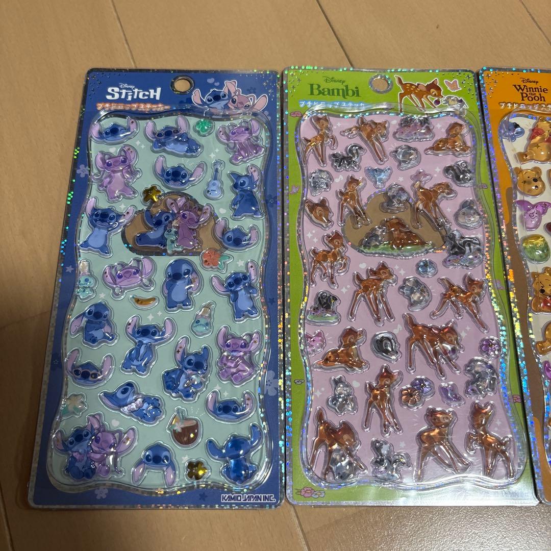 新品　プチドロップステッカー　ディズニー　マリーちゃん　プーさん　色々　5種