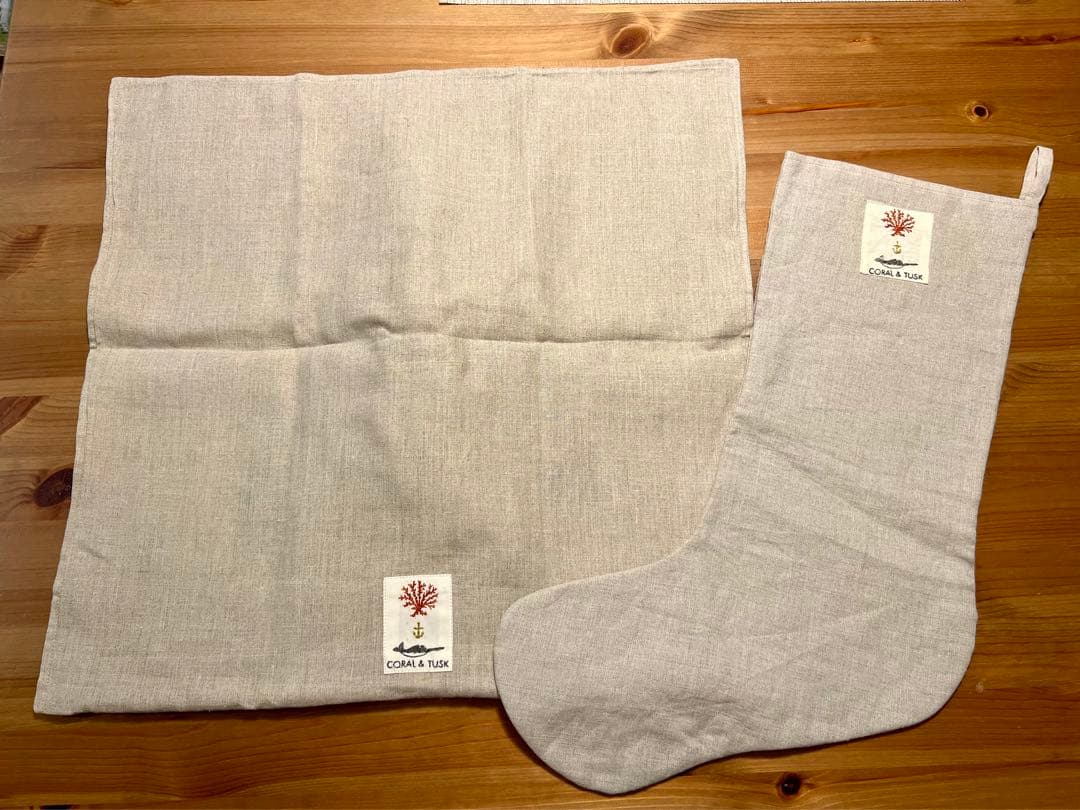 CORAL＆TUSK コーラルアンドタスク クッションカバー＆サンタブーツ2点