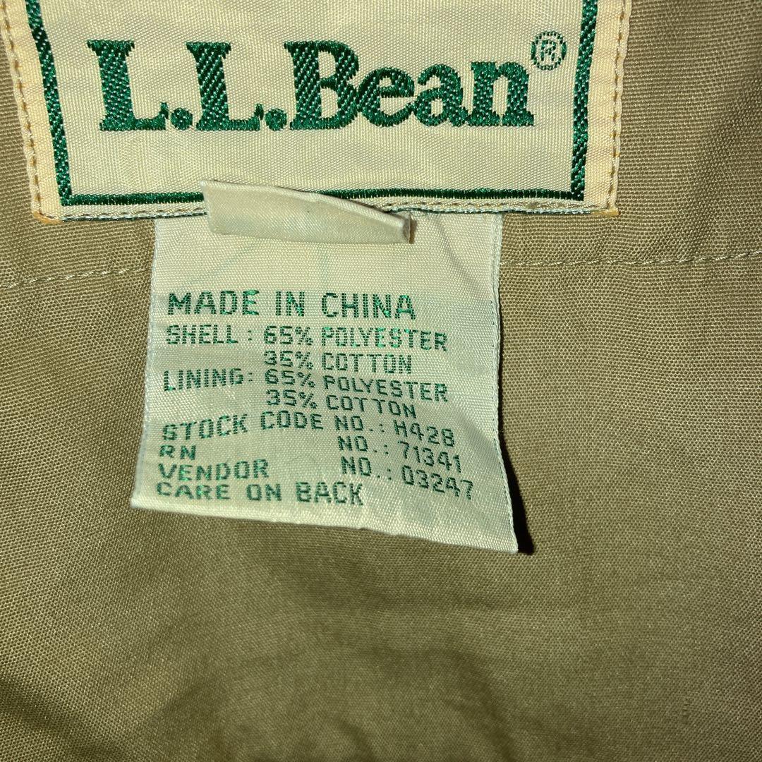 90s LLBEAN フィッシングベスト Mサイズ ベージュ 多ポケット