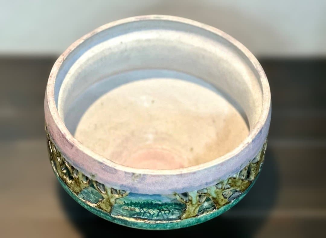 新品　透し彫り　大鉢　桜　満開　みなと焼　秋田　母の日　海外へのお土産