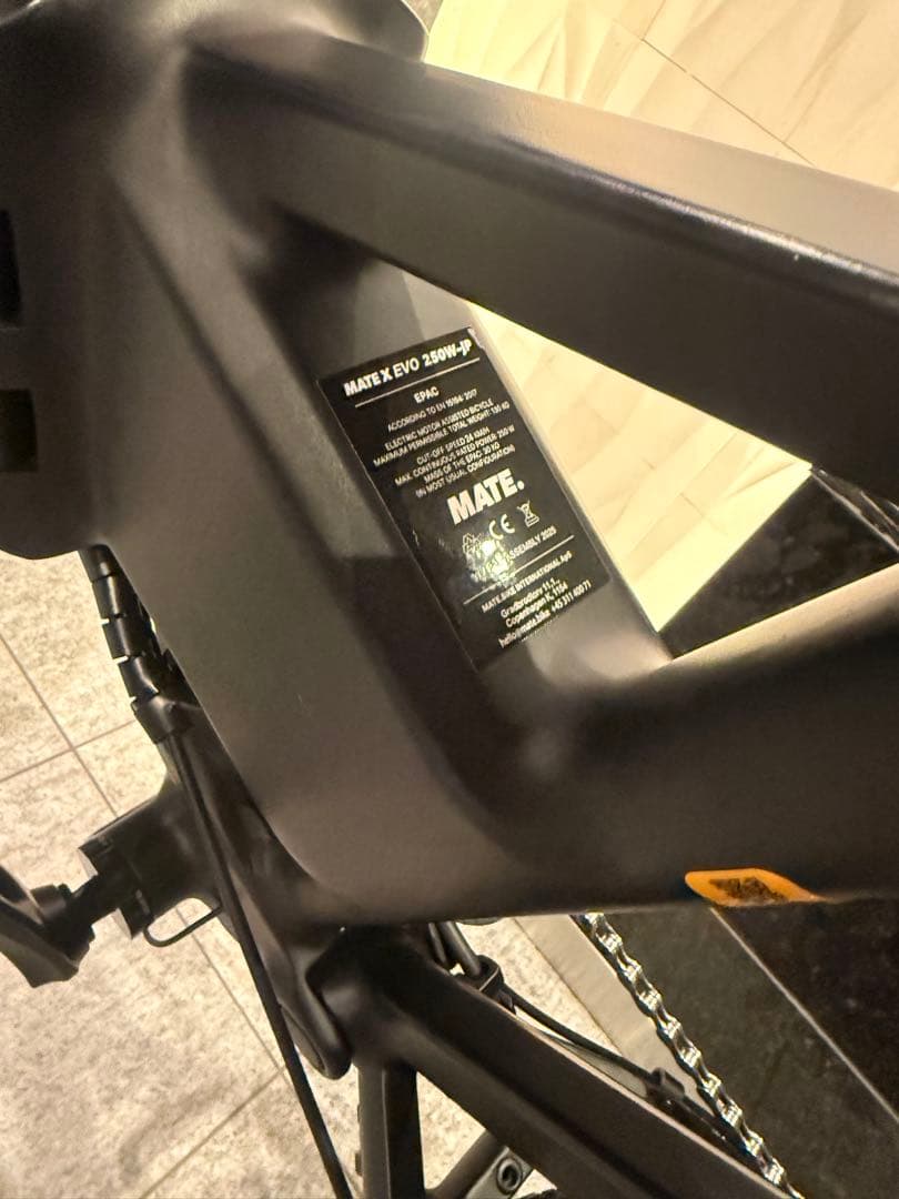 現行最新モデル MATE X EVO 電動アシスト自転車 ブラック