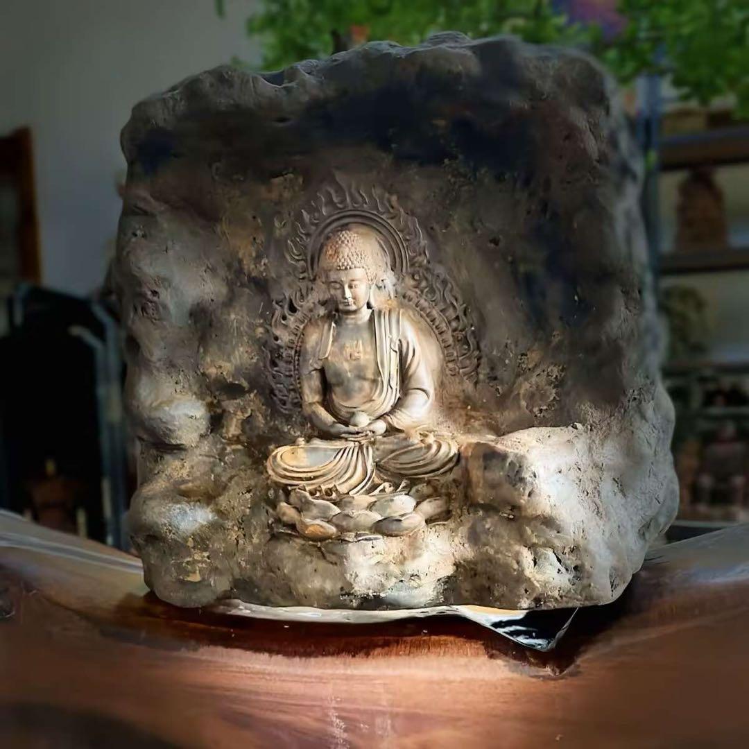 石像 仏像 阿弥陀仏 応接間 装飾 茶室 禅意 奉納 置物