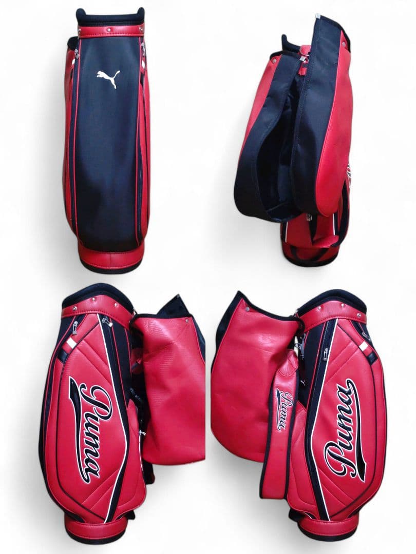 PUMA GOLF　プーマ キャディバッグ 9型　5分割　軽量　レッド×ブラック