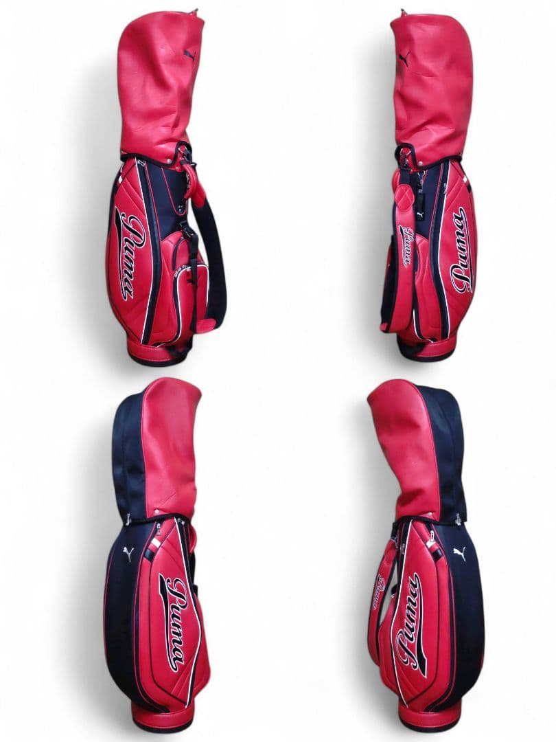 PUMA GOLF　プーマ キャディバッグ 9型　5分割　軽量　レッド×ブラック