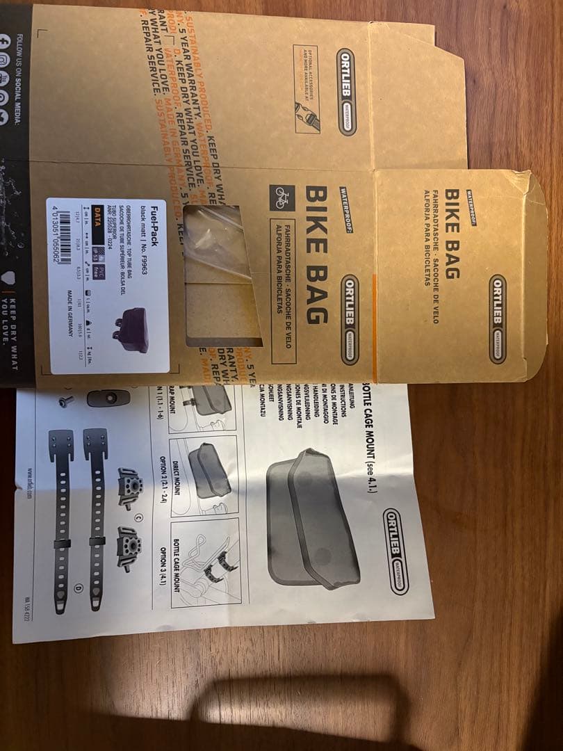 ORTLIEB(オルトリーブ) 　トップチューブバッグ