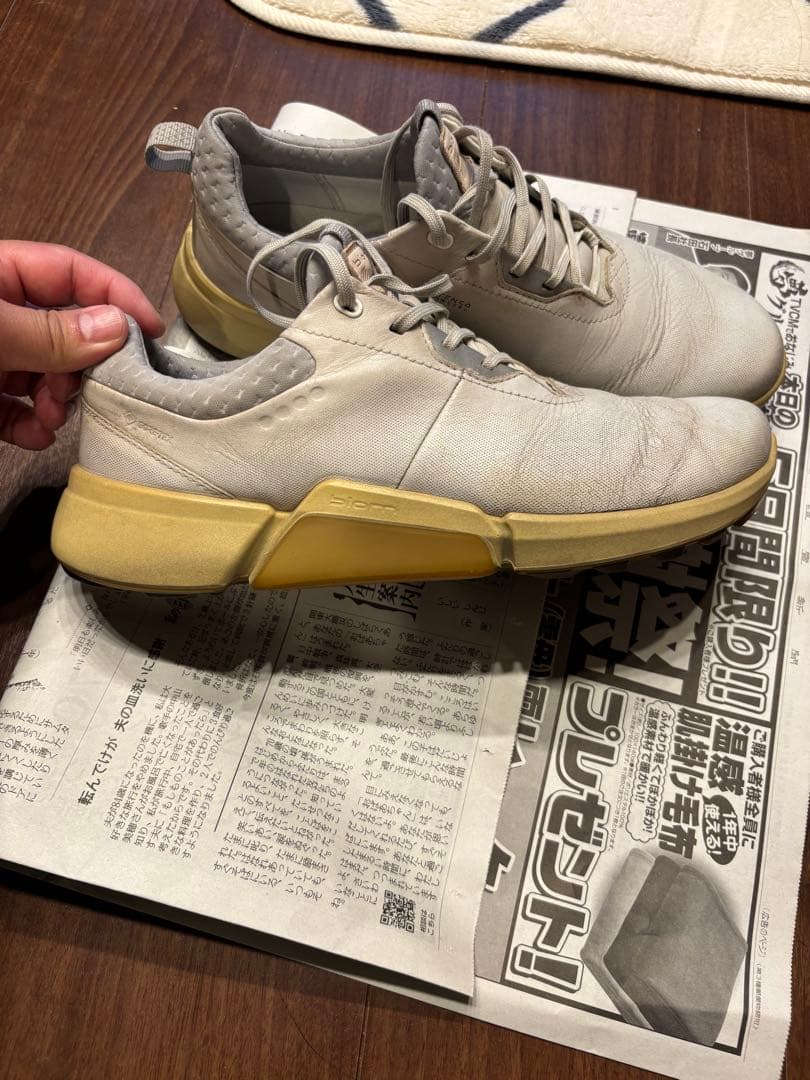 ECCO エコー ゴルフシューズ✕グレー BIOM H4 スパイクレス 40