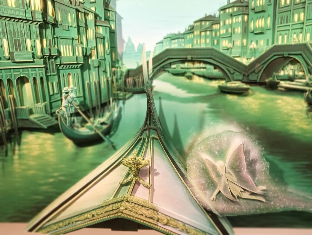 ☆飛び出す絵画　3D大作　塚本馨三　ベネチア　ディズニー　ティンカーベル　真作