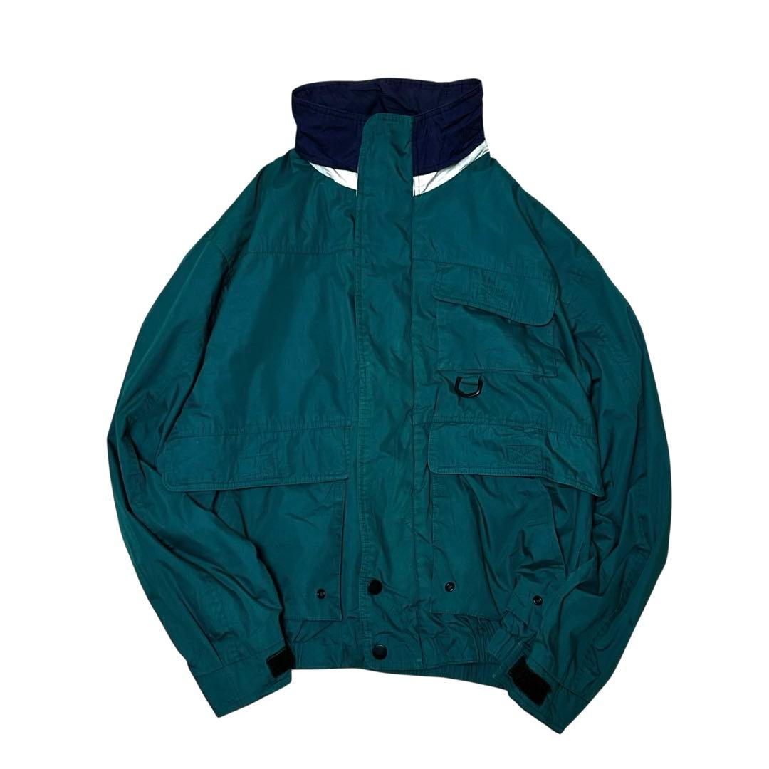 90s TOWNCRAFT フィッシングジャケット 短丈身幅広めヴィンテージ L