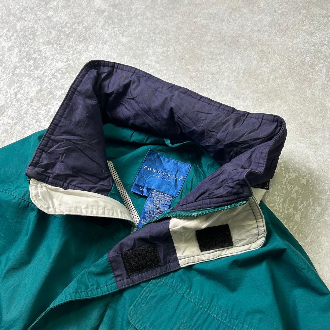 90s TOWNCRAFT フィッシングジャケット 短丈身幅広めヴィンテージ L