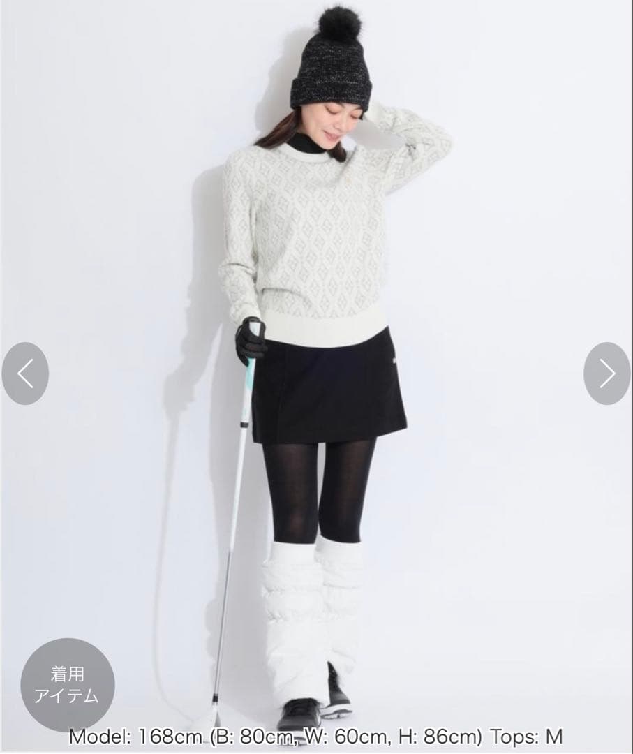 【美品】StANDREWS ダイヤロゴジャガードクルーネックニットプルオーバー