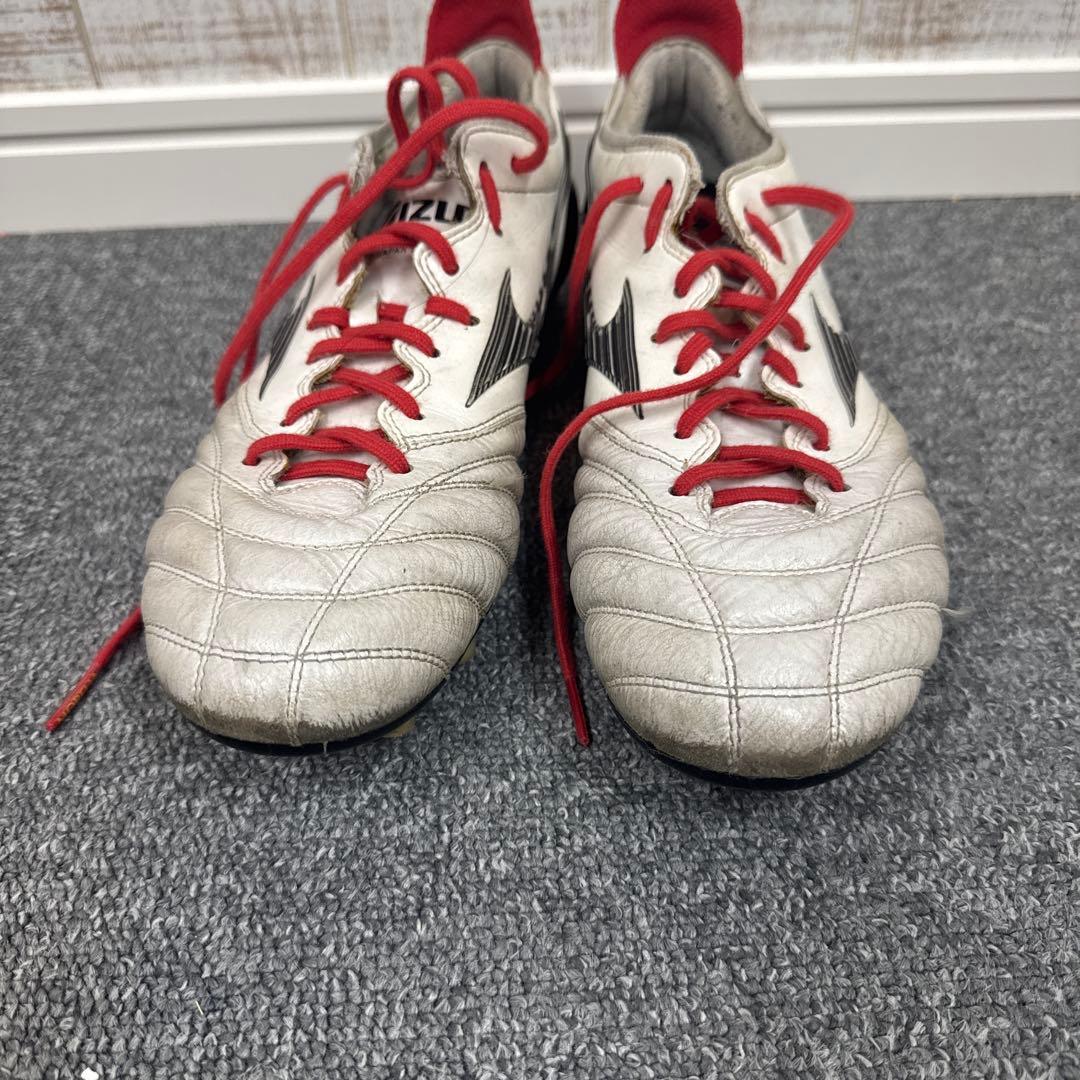 Mizuno サッカーシューズ スパイク ホワイト/レッド