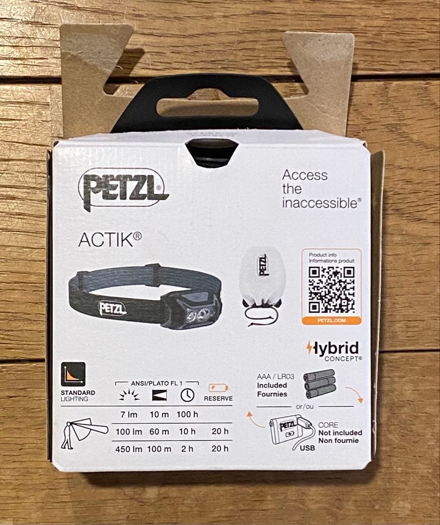 新品未使用　PETZL ACTIK 450 ヘッドランプ