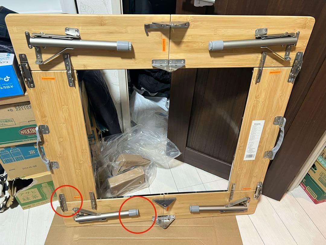 「値下げ」(訳あり)KingCamp折りたたみ焚き火バーベキューローテーブル