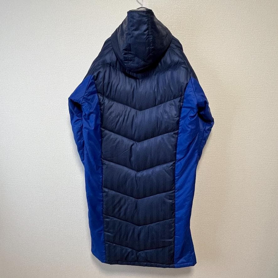 【良品】 adidas ワンポイントロゴ ３ストライプス ダウン ベンチコート