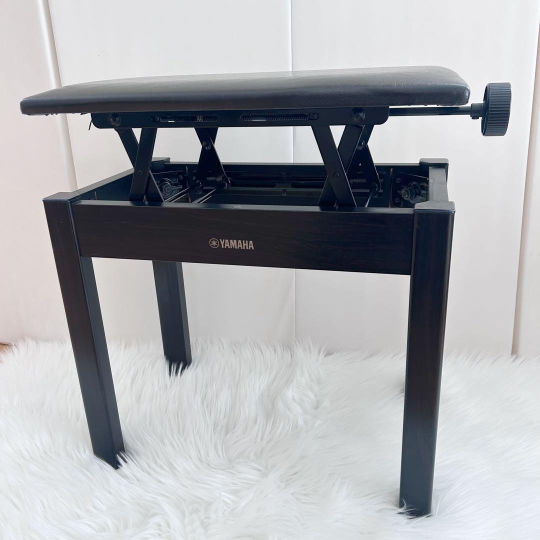 美品 YAMAHA ヤマハ ピアノ椅子 高低自在 BC ダークローズウッド
