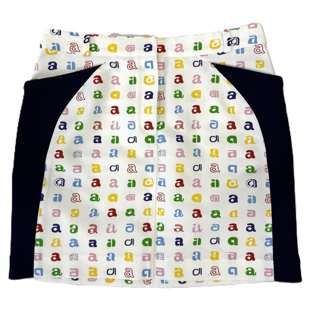【極美品】アルチビオ archivio ゴルフウェア 総柄 ミニスカート 38M