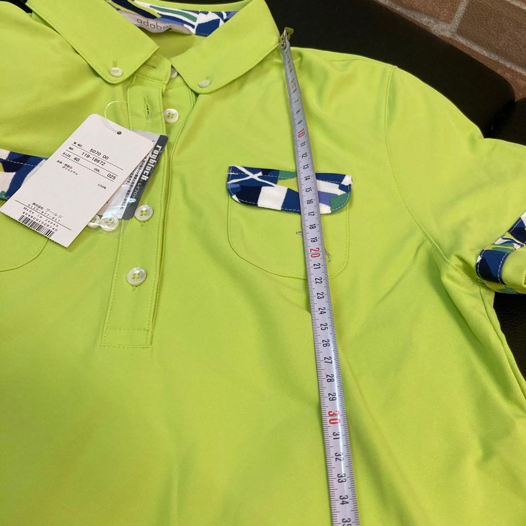 アダバット新品　ゴルフウェアポロシャツ サイズ40 ライムグリーン　新品