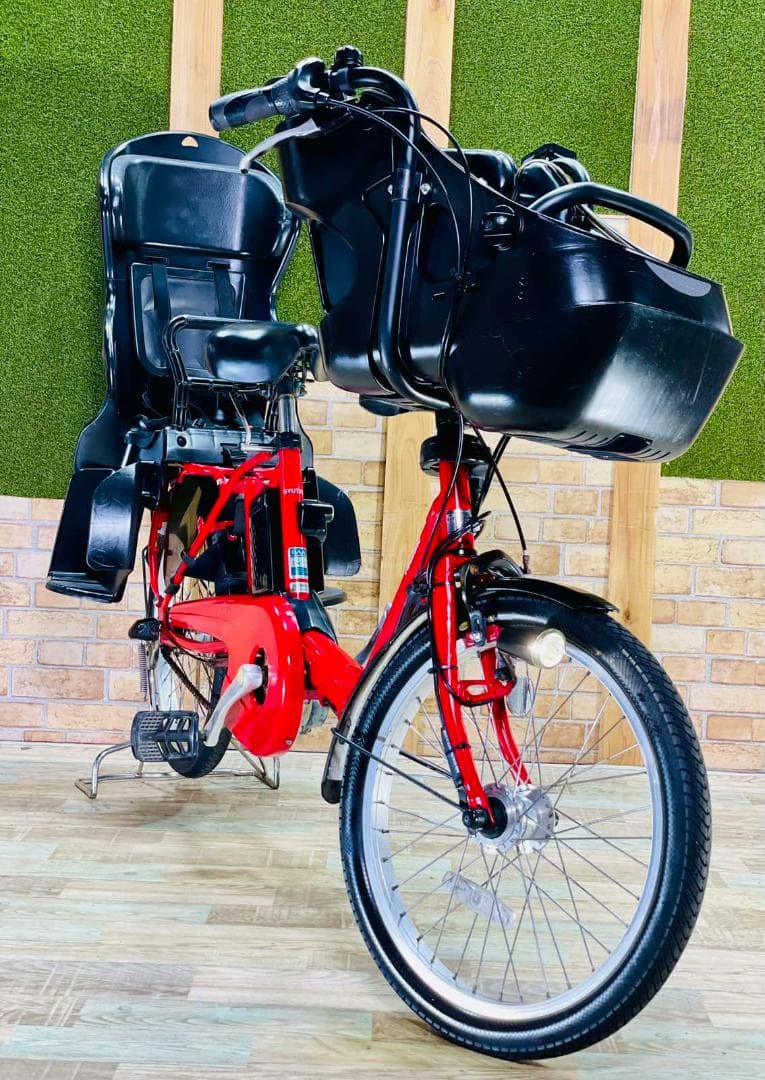 値上直前レッド系 パナソニック 子供乗せ電動アシスト自転車 H2759