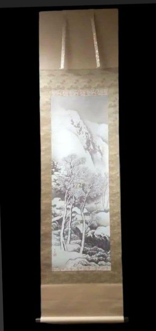 82Z287日本画掛軸 絵画 玉堂 掛け軸 茶掛け 骨董