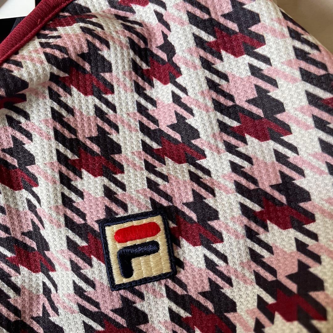 FILA ハウンドトゥース Tシャツスコートセットアップ秋カラー