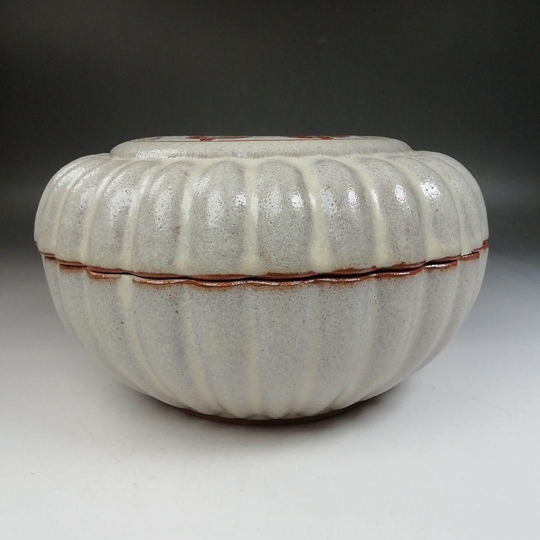 Ｗ３１３　喰籠　『奈良絵　喰篭』『赤膚山元窯　古瀬堯三 作』共箱　菓子器　茶道具