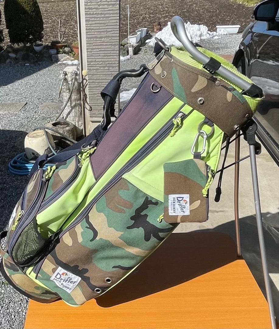 訳アリ！ジャックバニー×Drifter コラボキャディバック　迷彩　カモ