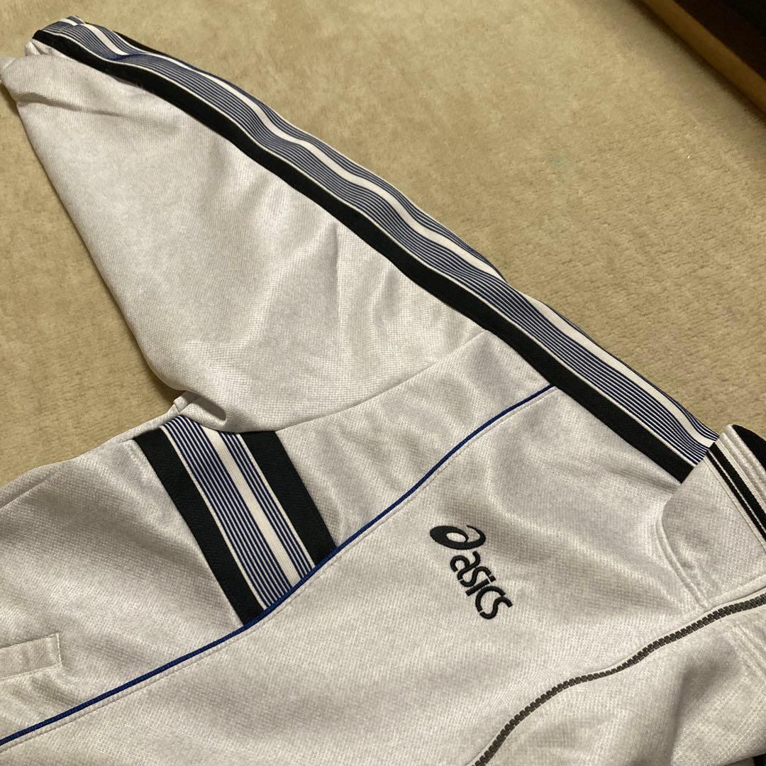 asics ホワイト ジップアップジャケット