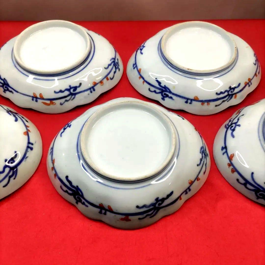 有田焼　伊万里焼　金彩　色絵　小皿　舟皿　長角皿　刺し身皿　5客セット