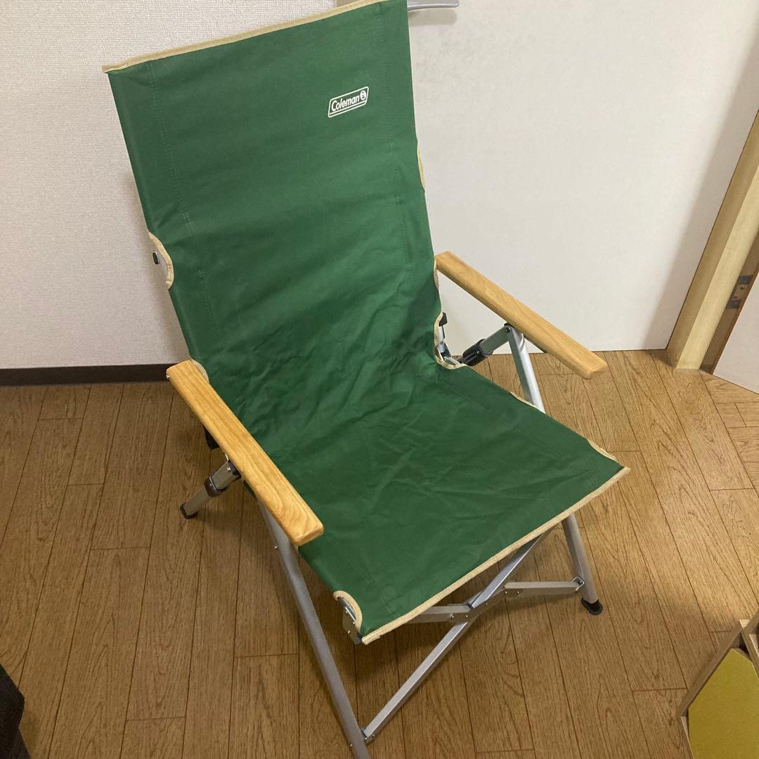 【美品】　Coleman コールマン レイチェア 3段階リクライニング　緑