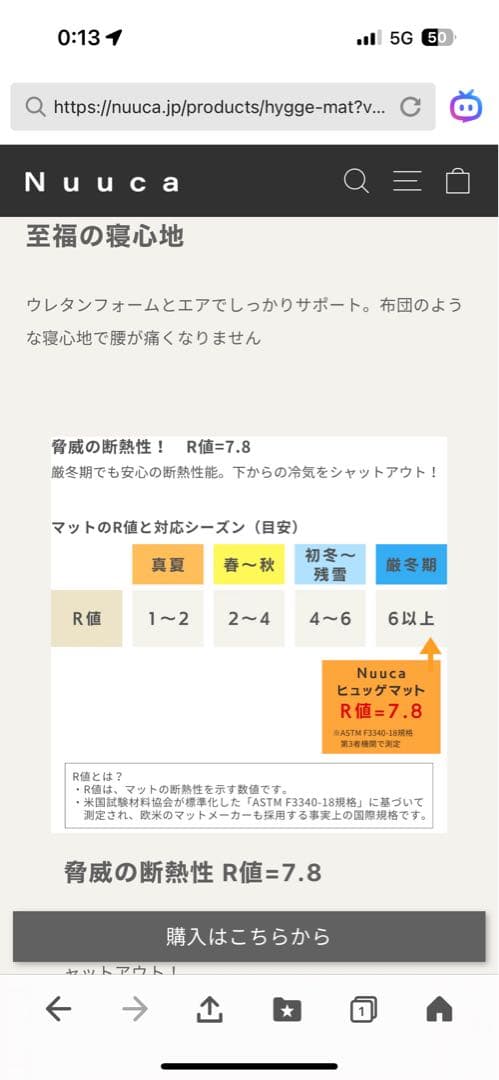 nuucaスリーピングマット新品インフレータマット　ポンプ袋付きチャコールグレー