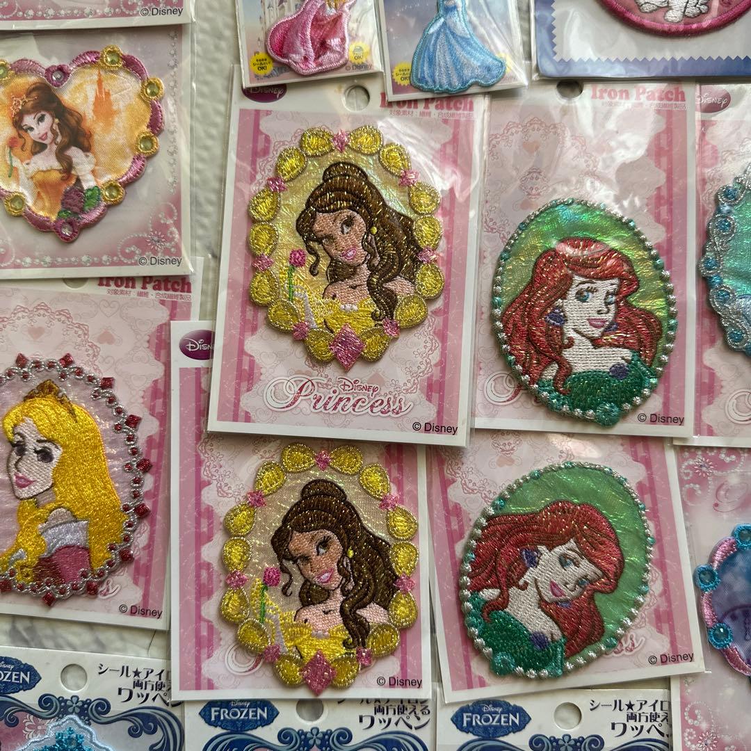 ディズニープリンセス　刺繍　ワッペン