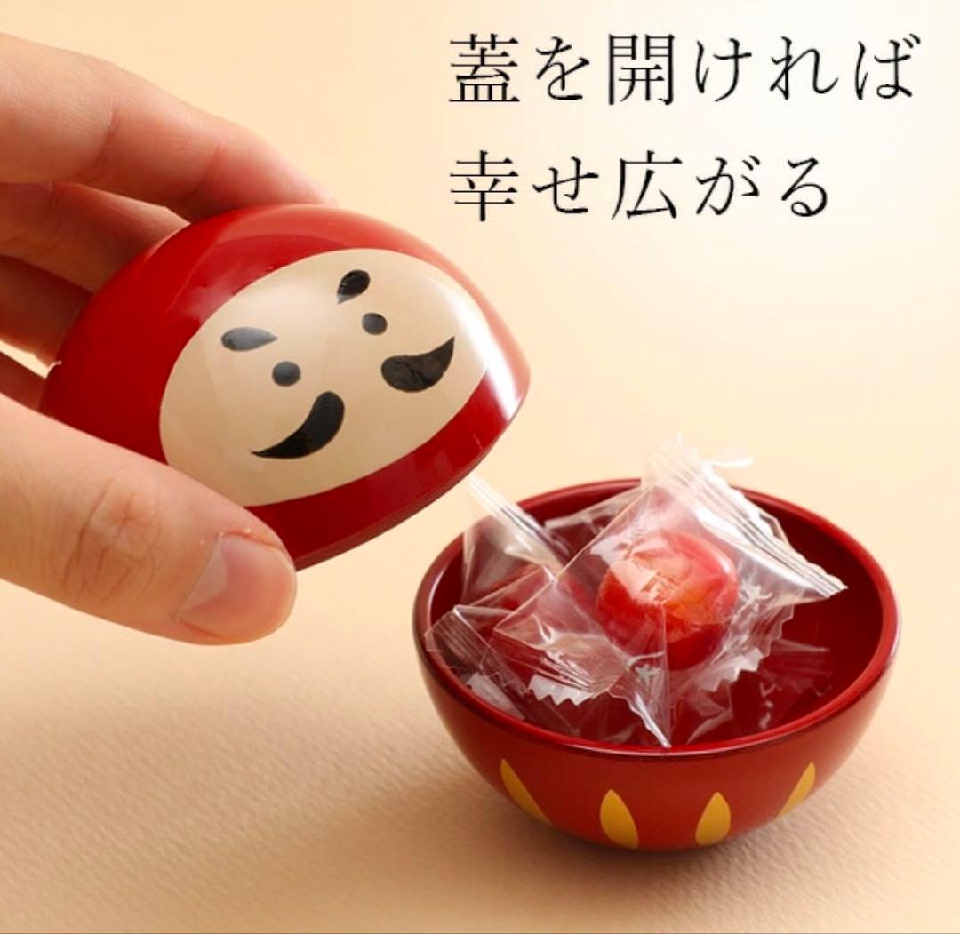 【宮内庁御用達 漆器 山田平安堂】【遊び心シリーズ】丸器　だるま（朱）