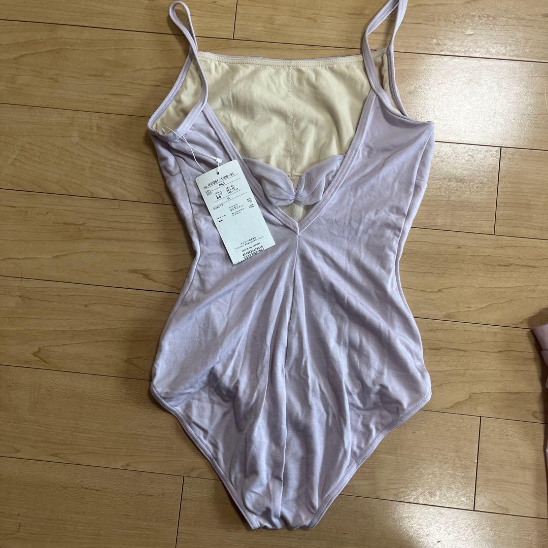 [新品]Chacottチャコット 薄いピンクレオタードS キュロットセット