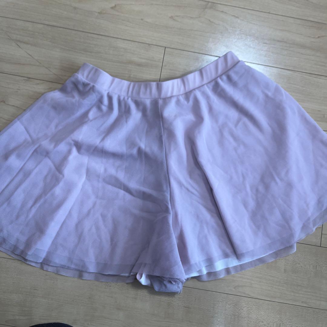 [新品]Chacottチャコット 薄いピンクレオタードS キュロットセット