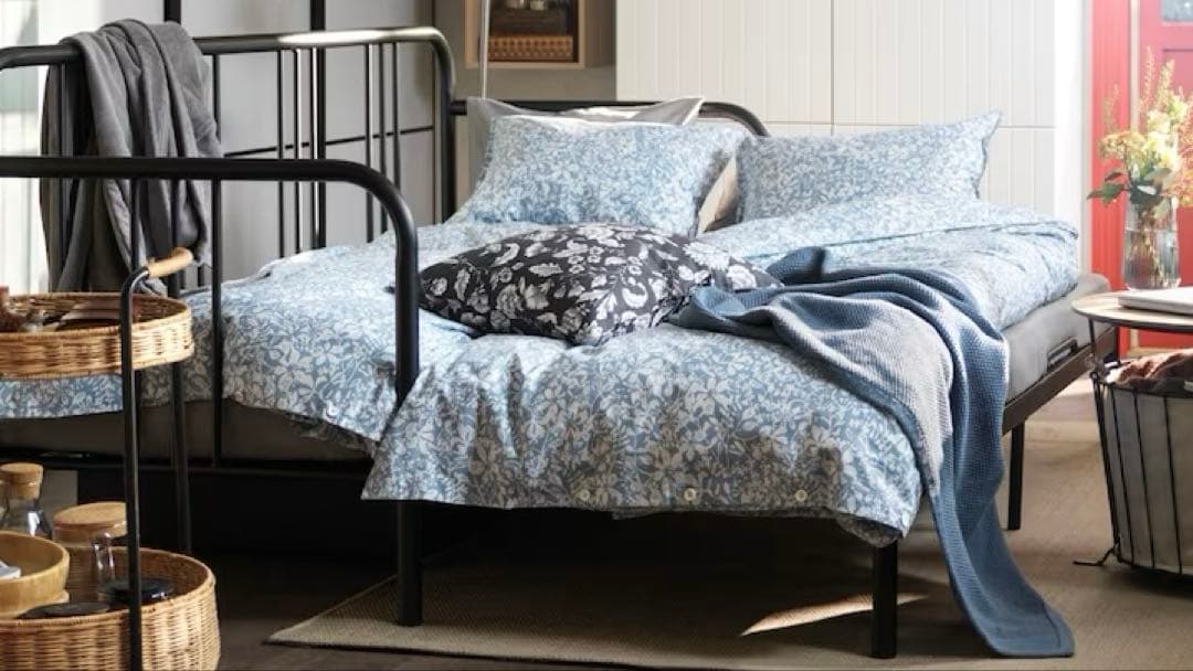 未開封 IKEA ソマルスルイヤ 掛け布団カバー＆枕カバー フローラル 廃盤品