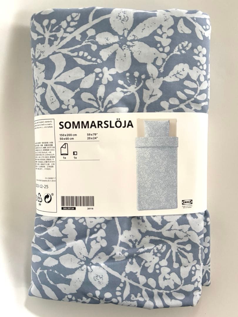 未開封 IKEA ソマルスルイヤ 掛け布団カバー＆枕カバー フローラル 廃盤品