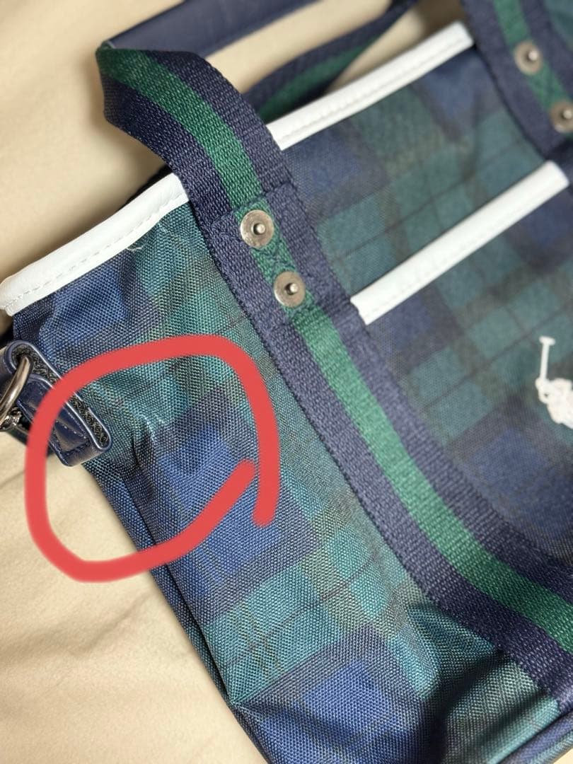 Ralph Lauren POLO GOLF カートバッグ　チェック　2WAY