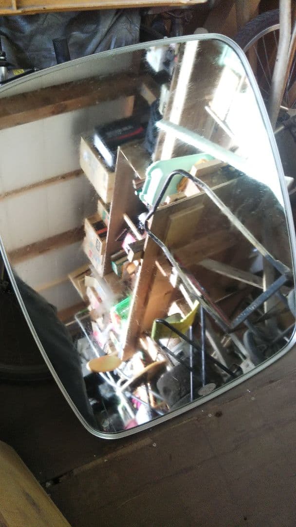 昭和レトロアンティーク シャンブル美容 理容鏡ミラー