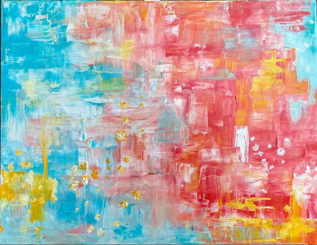 【最終価格】絵画　油絵　原画　抽象画　現代アート　F8