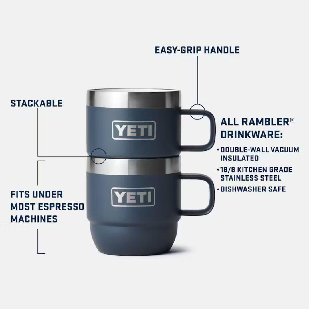 新品　YETI RAMBLER 6oz スタッキングマグ2pack ネイビー