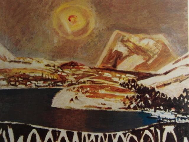 小糸源太郎、【大雪】、新品高級額 額装付、年代物・希少画集画、状態良好