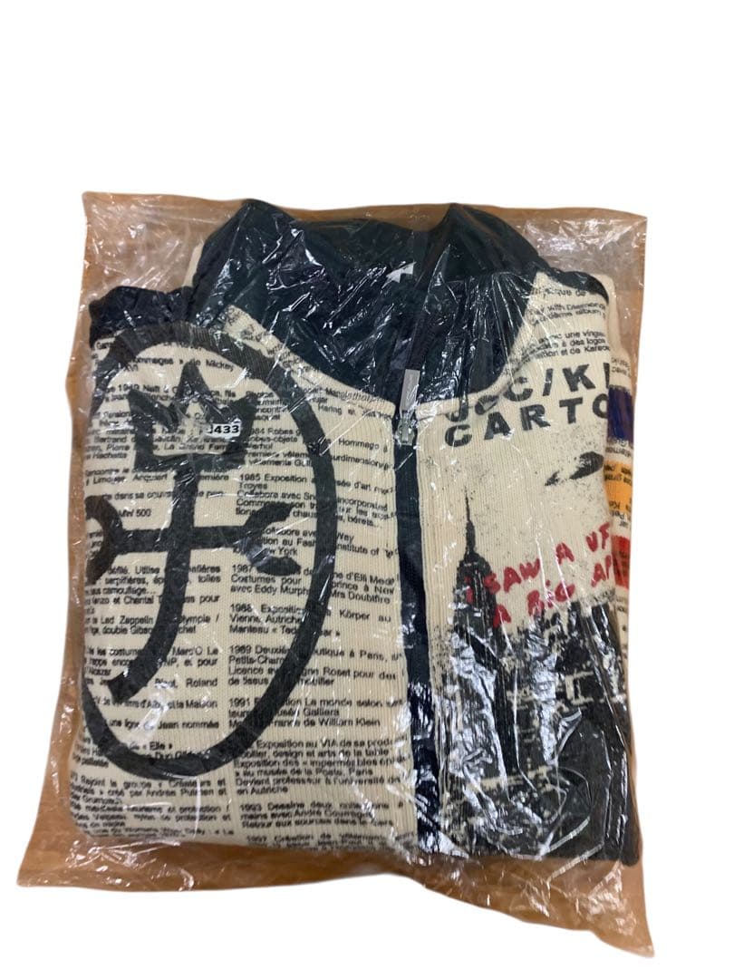 カステルバジャック 総柄ジャケット 48 フリース ジップ 美品 JCC