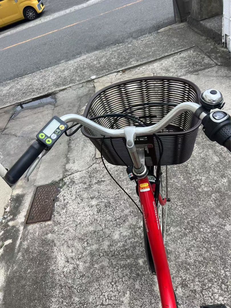 358 ヤマハPAS natura 26インチ電動自転車 電動アシスト自転車　赤